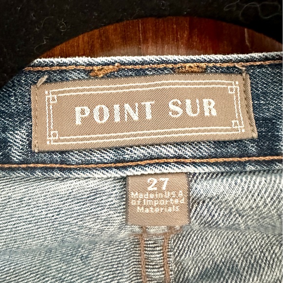 Point Sur 100% cotton denim straight cuffed jeans - size 27 - Picture 9 of 13